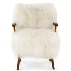 FOUR HANDS Furniture MONGOLIA CREAM FUR ARM CHAIR