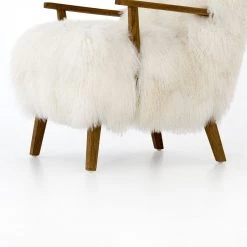 FOUR HANDS Furniture MONGOLIA CREAM FUR ARM CHAIR