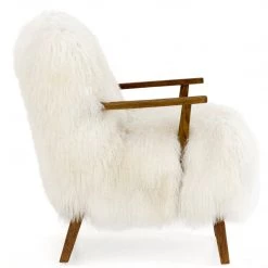 FOUR HANDS Furniture MONGOLIA CREAM FUR ARM CHAIR