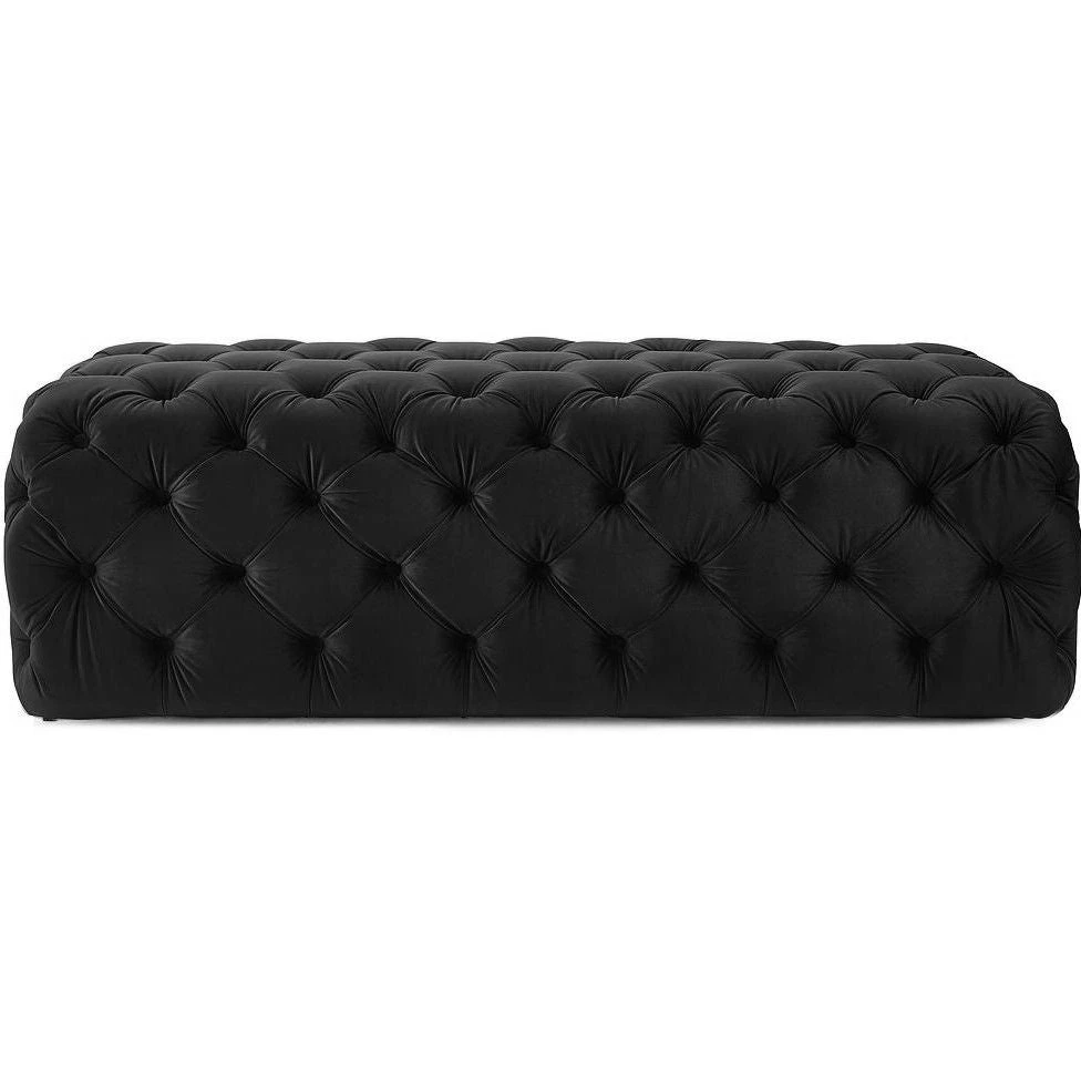 TOV Living Room MONICA TUFTED VELVET COCKTAIL OTTOMAN 1 TOV Living Room MONICA TUFTED VELVET COCKTAIL OTTOMAN