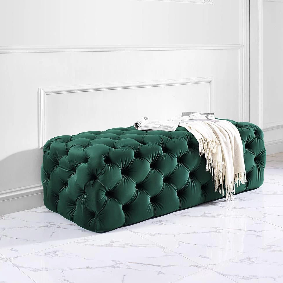 TOV Living Room MONICA TUFTED VELVET COCKTAIL OTTOMAN 5 TOV Living Room MONICA TUFTED VELVET COCKTAIL OTTOMAN
