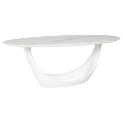 NUEVO MONTANA WHITE OVAL DINING TABLE