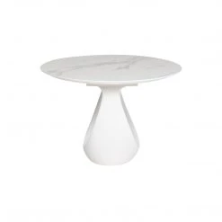 NUEVO MONTANA WHITE OVAL DINING TABLE