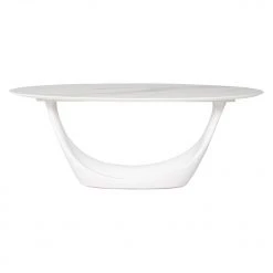 NUEVO MONTANA WHITE OVAL DINING TABLE