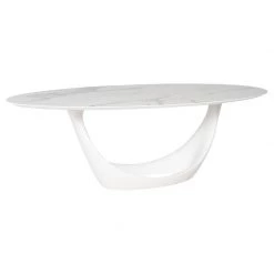 NUEVO MONTANA WHITE OVAL DINING TABLE