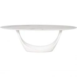 NUEVO MONTANA WHITE OVAL DINING TABLE