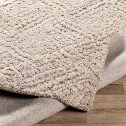 SURYA MONTCLAIR WOOL + VISCOSE RUG: SAND