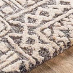 SURYA MONTCLAIR WOOL + VISCOSE RUG: TAUPE