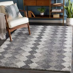 SURYA MONTY WOOL + VISCOSE RUG: CHARCOAL