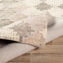 SURYA MONTY WOOL + VISCOSE RUG: KHAKI