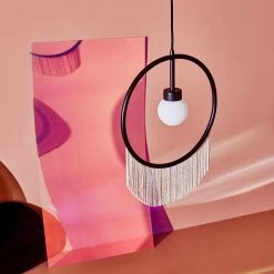 NUEVO Lighting MOON FRINGE PENDANT