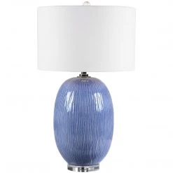 UTTERMOST MORI BLUE GLAZE CERAMIC LAMP Lighting