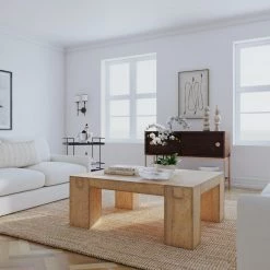 HOOKER Furniture MORTON BLOCKED WOOD SQUARE COFFEE TABLE