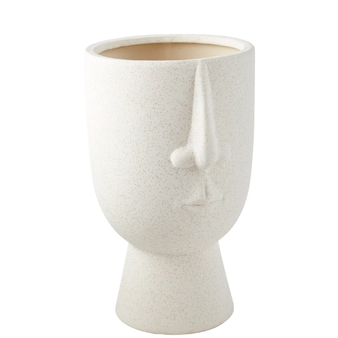 CYAN Pillows + Decor MOTHER & FATHER WHITE CERAMIC VASES 5 CYAN Pillows + Decor MOTHER & FATHER WHITE CERAMIC VASES