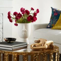 CYAN Pillows + Decor MOTHER & FATHER WHITE CERAMIC VASES