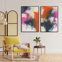 L ART Wall Art "MOTIVES AND OBJECTIVES II" CANVAS ART