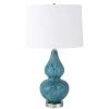 UTTERMOST Lighting MOTTLED TURQUOISE BULB GLASS LAMP