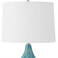 UTTERMOST Lighting MOTTLED TURQUOISE BULB GLASS LAMP