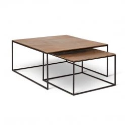 URBIA Living Room MUDRA NESTING SQUARE COFFEE TABLE