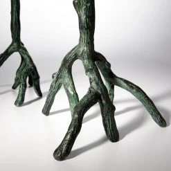 CYAN MYSTIC BRANCH CANDLEHOLDERS