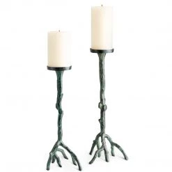 CYAN MYSTIC BRANCH CANDLEHOLDERS