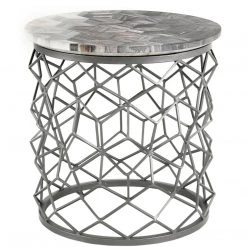 MOES MYTHOS OMBRE MARBLE MOSAIC SIDE TABLE