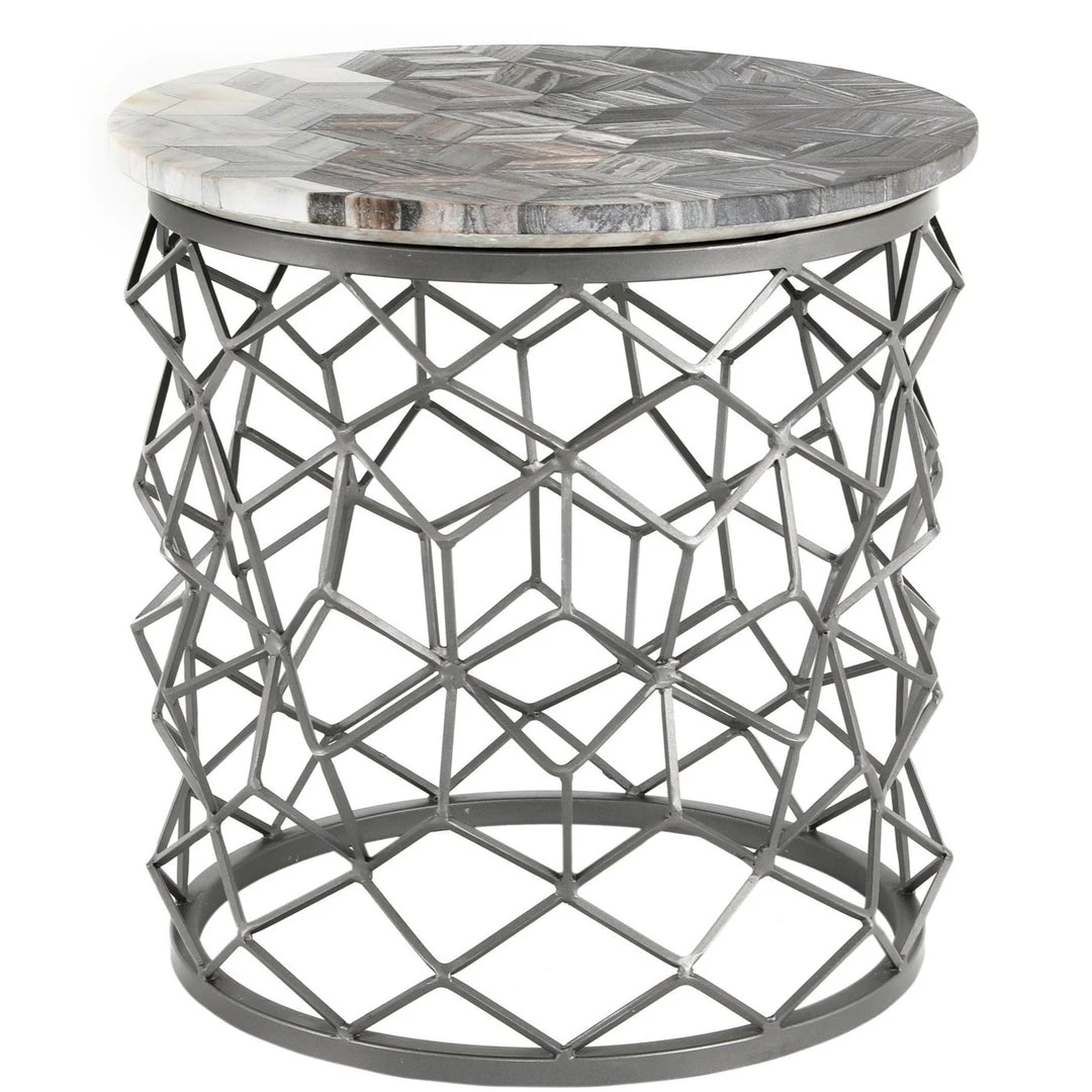 MOES MYTHOS OMBRE MARBLE MOSAIC SIDE TABLE 2 MOES MYTHOS OMBRE MARBLE MOSAIC SIDE TABLE