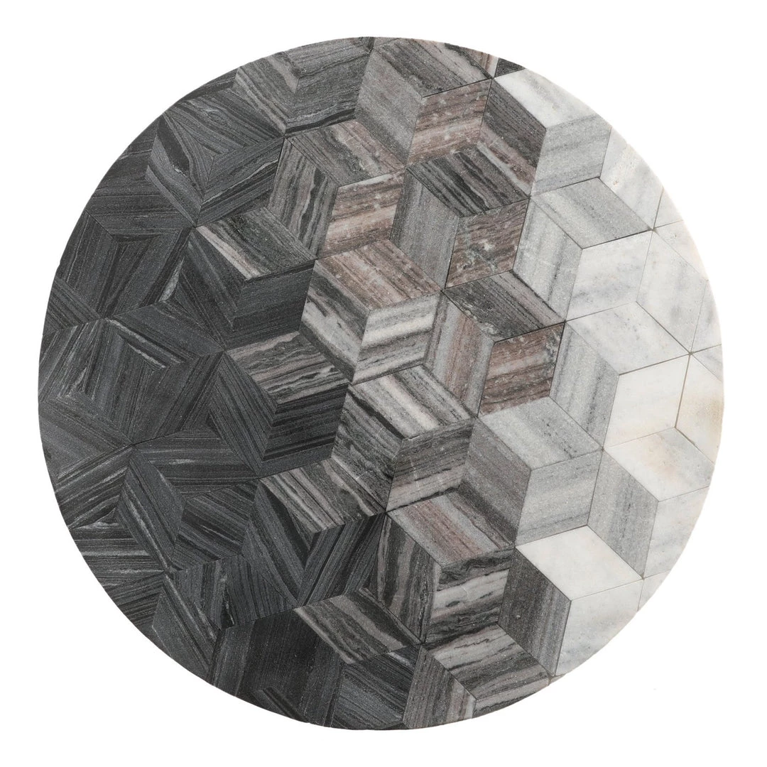 MOES MYTHOS OMBRE MARBLE MOSAIC SIDE TABLE 3 MOES MYTHOS OMBRE MARBLE MOSAIC SIDE TABLE