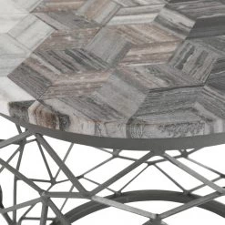 MOES MYTHOS OMBRE MARBLE MOSAIC SIDE TABLE 7 MOES MYTHOS OMBRE MARBLE MOSAIC SIDE TABLE