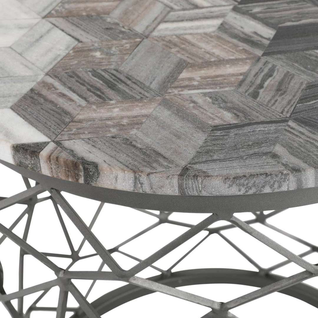 MOES MYTHOS OMBRE MARBLE MOSAIC SIDE TABLE 4 MOES MYTHOS OMBRE MARBLE MOSAIC SIDE TABLE