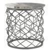 MOES MYTHOS OMBRE MARBLE MOSAIC SIDE TABLE
