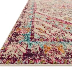 LOLOI NATALYA RUG: PLUM, AQUA MULTI