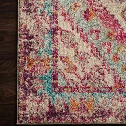 LOLOI NATALYA RUG: PLUM, AQUA MULTI