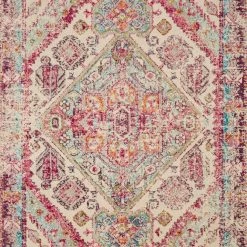 LOLOI NATALYA RUG: PLUM, AQUA MULTI