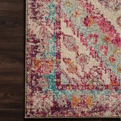 LOLOI NATALYA RUG: PLUM, AQUA MULTI