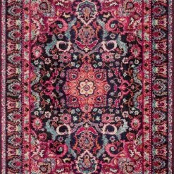 LOLOI NADEZKA RUG: PINK, MIDNIGHT