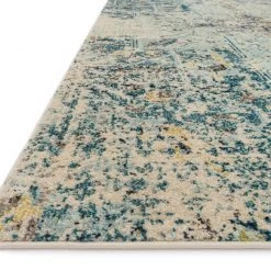 LOLOI NAJMA RUG: AQUA, IVORY