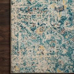 LOLOI NAJMA RUG: AQUA, IVORY