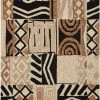 LOLOI NALA HAND-TUFTED WOOL RUG: BEIGE, TAN, BLACK