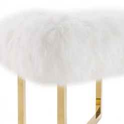 TOV Living Room NAOMI SHEEPSKIN BENCH 8 TOV Living Room NAOMI SHEEPSKIN BENCH