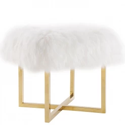 TOV Living Room NAOMI SHEEPSKIN BENCH