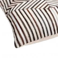 SURYA Pillows + Decor NASHVILLE HAIR ON HIDE PILLOW: IVORY, BROWN