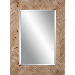 UTTERMOST Mirrors NATURAL PINE CHEVRON WALL MIRROR