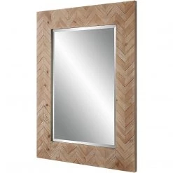 UTTERMOST Mirrors NATURAL PINE CHEVRON WALL MIRROR