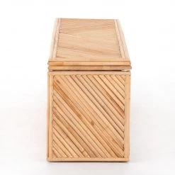 FOUR HANDS NATURAL RATTAN POLE BEDROOM TRUNK