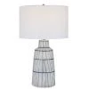 UTTERMOST NAUTIQUE WHITE + NAVY STRIPED LAMP