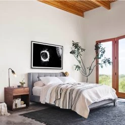 FOUR HANDS Furniture NEWHALL HARBOR GRAY UPHOLSTERED BED