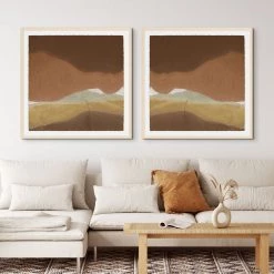 L ART Wall Art "NIGHT DESERT SKY" GLASS FRAMED ART