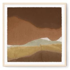 L ART Wall Art "NIGHT DESERT SKY" GLASS FRAMED ART