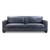 MOES Furniture NIKOLY LEATHER SOFA: MIDNIGHT BLUE